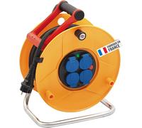 MEVRONISSHOP-Enrouleur de câble Standard Pro 25m (IP44, Cablepilot), Fabrication Française 1206941 Jaune/Noir