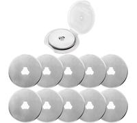 Mevronisshop-Ensemble De 10 Lames De Rechange 45mm Pour Cutter Rotatif, Lames De Cutter Rotatif En Acier Ultra-Tranchante Sks-7, Pour Le Quilting, Papier, Tissu, Scrapbooking, Couture Et Découpe De T