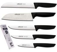 Mevronisshop-Ensemble De Couteaux De Cuisine Couteaux De Cuisine Professionnels 5 Pièces Couteaux En Acier Inoxydable Manche Noir Ustensiles De Cuisine Couteau Santoku Lave-Vaisselle