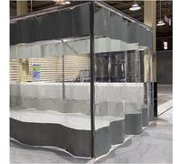 Mevronisshop-Extérieur Rideaux Imperméable, Transparent Pvc Plastique Rideau, 0.6mm Panneau De Bâche Avec Oeillet Et Crochet Pour Garage Porches Terrasse Jardin, 3x2.5m