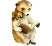 MEVRONISSHOP-Famille Suricate avec Enfant Figure Figure de Jardin 28 cm Meercat Figure Animale r