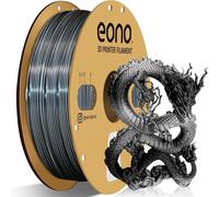 MEVRONISSHOP-Filament PLA 1,75 mm pour imprimante 3D, dégradé de soie Dual PLA, bobine de 1 kg +/- 0,03 mm (2,2 lbs), noir soie et blanc