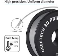 MEVRONISSHOP-Filament PLA 1,75mm 2KG, PLA Filament pour imprimante 3D, Précision Dimensionnelle +/- 0.03 mm, Total 2kg, 1kg par Bobine, Noir+Gris