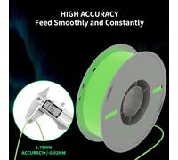 MEVRONISSHOP-Filament PLA Glow Pro de 1,75 mm, Glow In The Dark, filament lumineux haute résistance pour imprimante 3D, bobine de 1 kg, luminosité durable dans l'obscurité, inodore, durable (bleu-ver