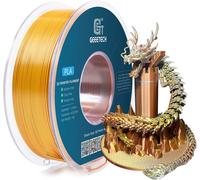 MEVRONISSHOP-Filament PLA Tricolor Silk 1,75 mm, pour imprimante 3D, 1 kg/bobine, soie dorée, argent et cuivre