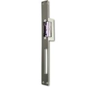 MEVRONISSHOP-Gâche Serrure électrique à têtière Longue à encastrer avec Levier de déblocage Reversible Droite ou Gauche avec Passage de Serrure