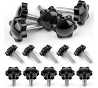 Mevronisshop-Glasflength 15 Pièces Vis À Tête Étoile M8x30mm, Vis Moletée Écrou À Tête Étoile Vis À Oreilles M8 Pour Machines-Outils Dispositifs De Serrage De Machines Instrumentation Appareils Élect