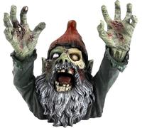 Mevronisshop-Gnome Zombie Statue De Cimetière De Jardin À Décor Gothique, 28 Cm, Polyrésine, Palette Complète De Couleur