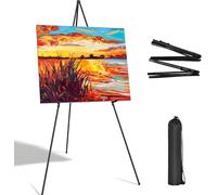 Mevronisshop-Grand Chevalet Noir 169 Cm - Support Télescopique Facile À Plier - Pour Mariage, Peinture Et Spectacle