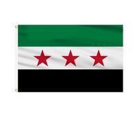 Mevronisshop-Grande Drapeau Syrie 90×150cm, 2pcs Drapeau Armée Syrienne Libre Double Face Avec ?Illets En Laiton En Polyester Pour Jour De L'indépendance Fête Nationale Anniversary Jardin Décor