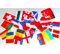 Mevronisshop-Guirlande De Drapeaux Des Pays Européens, 7 Mètres, 21 Cm X 14 Cm Par Drapeau, Espagne, Grande-Bretagne, Allemagne, France, Italie, Etc.