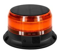 Mevronisshop-Gyrophare Led Énergie Solaire Sans Fil Rechargeable 12v-24v Orange Phare D¿Avertissement Clignotant Magnétique 9 Modes De Flash Avec Avec 3m Câble Prise Allume-Cigare Et Câble De Charge