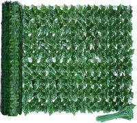 Mevronisshop-Haie Artificielle Faux Érable 3m X 1m,Clôture Décorative Anti-Uv Pour Jardin Et Balcon,Feuillage Réaliste Rouleau Protège Privacy