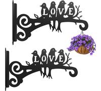 MEVRONISSHOP-Hanging Plant Holder, 2 Pièces Supports Jardin Suspendus Cintres Pot Fleur Avec Vis 10in Pour Lanternes, Paniers Suspendus, Cages À Oiseaux, Carillons Éoliens (4 oiseaux)