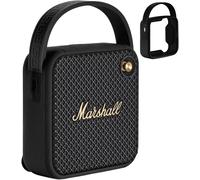 MEVRONISSHOP-Housse en Silicone pour Marshall WILLEN Haut-Parleur, Étui de Protection avec Poignée, Coque en Silicone Housse de Transport (Noir)
