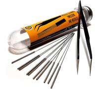 MEVRONISSHOP-Imprimante 3D Nozzle kit de Nettoyage ¿ 0.4 mm d'aiguilles et Pince à épiler par Excellence ¿ 3D Accessoire Imprimante Buse Bit Outil de Nettoyage Kit pour imprimante 3D