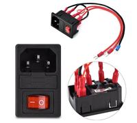 MEVRONISSHOP-Interrupteur d'alimentation d'imprimante 3D, Module de Prise d'alimentation 15A 220V / 110V, Prise de Module d'entrée avec fusible Interrupteur d'imprimante 3D Universel