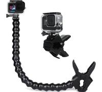 MEVRONISSHOP-Jaws Support de Clip Flexible avec col de Cygne réglable 19 Noeuds Compatible avec Go Pro Hero 12, 11, 10, 9, 8, 7, 6, 5, 4 Black, Session, 3 +, Max, 11 Mini, DJI Osmo Action Camera