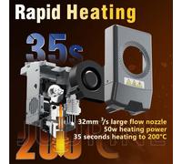 MEVRONISSHOP-Kit d'extrudeuse à chaud de 0,6 mm pour imprimante 3D Flashforge AD5X avec 2 coques en silicone et 1 brosse à buse amovible rapide