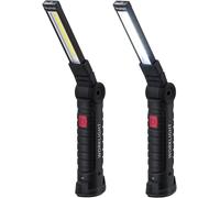 Mevronisshop-Lampe De Poche Led Rechargeable, 5 Modes D'éclairage, Base Magnétique Et Crochet Intégré, Cob Baladeuse Led Ultra Lumineuse Pour D'urgenc, Garage, Camping