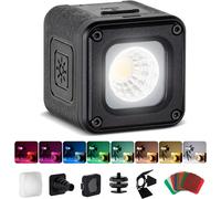 MEVRONISSHOP-Lampe Vidéo à LED, Kit d'Éclairage Portable Étanche, Mini Cube avec 8 Filtres de Couleur, Lampe de Photographie à Remplissage Variable 5600K CRI95-3405