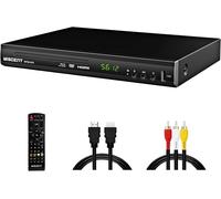 MEVRONISSHOP-Lecteur Blu-Ray pour TV, Lecteur DVD avec Sortie Coaxiale/HDMI/AV, entrée USB, Tous Les DVD etRégion B/2 Disques Blu-Ray, Compact Full HD, Lecteur Blu-Ray 1080p