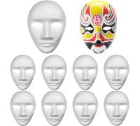 Mevronisshop-Lot De 10 Masques Peignables Pour Enfants, 24 X 18 Cm, Blanc, Pour Travaux Manuels, Représentations Théâtrales Et Jeux De Rôle
