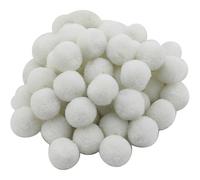 Mevronisshop-Lot De 100 Pompons En Peluche - 25 Mm - Blanc - Pour Couture - Pour Bricolage Créatif Amusant