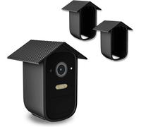 MEVRONISSHOP-Lot de 2 Étuis en Silicone pour Caméra de Surveillance EufyCam 2C / 2C Pro, Étui de Protection en Silicone Noir Contre Les UV et Les Intempéries, Doux, Imperméable et Durable