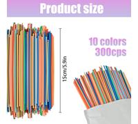 MEVRONISSHOP-Lot de 300 recharges de filament PCL à basse température pour enfants - 10 couleurs - Multicolore - 2,5 mm