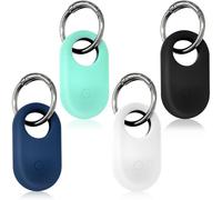 MEVRONISSHOP-Lot de 4 Coques pour Samsung Galaxy Smarttag 2, Silicone Smart Tag 2 Anti-Rayures, localisateur, étui de Protection Antichoc avec Porte-clés pour Samsung Galaxy Smarttag 2
