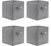 Mevronisshop-Lot De 4 Cubes De Rangement Pliants, 26 X 26 X 28 Cm Boîtes De Rangement Ouvertes En Textile Non-Tissé, Tiroir En Tissu, Pour Jouets Vêtements