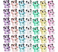 Mevronisshop-Lot De 56 Mini Figurines De Panda Phosphorescentes En Résine - Sculptures D'animaux Minuscules Pour Micro Paysage, Décoration De Jardin, Décoration De Maison Et De Fête