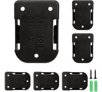 MEVRONISSHOP-Lot de 6 Supports de Batterie pour Makita 18 V et pour Batterie Bosch 18 V, Support de Support de Batterie pour Clip de Ceinture sur Le Mur de l'étagère