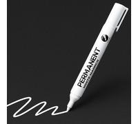 Mevronisshop-Marqueur Blanc,Marqueur Blanc Permanent,Imperméable Et À Séchage Rapide, Largeur De Trait 2 Mm, Convient Pour La Pierre, Le Bois, Le Verre, La Céramique, La Toile, Les Pneus Et Les Texti