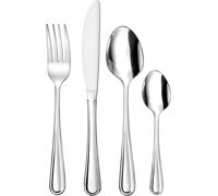 Mevronisshop-Ménagère 16 Pièces Inox Gamme Nicosie - Ensemble De Couverts Avec Couteaux, Fourchettes, Cuillères À Soupe Et À Café - Pour 4 Convives