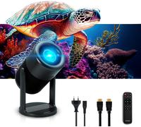 MEVRONISSHOP-METRONIC 475350 Vidéoprojecteur Portable connecté WiFi Bluetooth Haut-Parleur Intégrés pour Jeux Vidéo, Films, Présentation - Puissant Projection jusqu'à 5m avec Télécommande - Noir