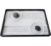 MEVRONISSHOP-Mini jardin zen classique avec râteau, stylo à sable en bambou, stylo à sable et stylo à dessin Zen Garden Guild et pierres de rivière sélectionnées bien emballé cadeau Dimensions 25,4 x