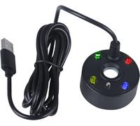 Mevronisshop-Mist Maker Fontaine À Eau,Dc 5 V Machine À Fumée Led À Changement De Couleur,Pour Noël,Jardin,Rocaille,Cour,Extérieur