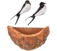 MEVRONISSHOP-Modèle De Nid D'hirondelle Imité, Nid Hirondelles Exterieur pour Décoration De Jardin, Accessoire De Photographie Et éducation