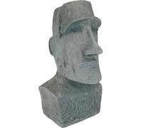 Mevronisshop-Monolithe Ahu Akivi Moai De L'île De Pâques Statue De Jardin, Grand 61 Cm, Polyrésine, Pierre Grise