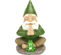 Mevronisshop-Nain Zen Et Nain Grenouille - Namaste¿ La Tranquillité Et La Sérénité Pour Votre Jardin Des Fées Et Vos Nains De Jardin Un Nain De Jardin Miniature Grand Format De 23,5 Cm De Haut