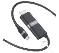 MEVRONISSHOP-Nano USB-C to HDMI Cable Adapter with PD Fast Charging Port, 4K@60Hz HDMI to USB-C Cable, Sustainable with Advanced Shielding, Thunderbolt 5/4/3, for MacBook, iPhone 16/15, HD TV (1,8m,