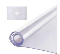 Mevronisshop-Nappe Rectangle Transparente 101,6x152,4 Cm Épaisseur 2 Mm, Film De Table Transparent En Pvc, Imperméable Et Facile À Nettoyer, Protection De Table Pour Bureau, Cuisine Restaurant Salle