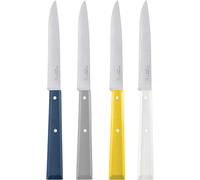 Mevronisshop-Opinel - Boîte De 4 Couteaux De Table N°125 Bon Appétit Céleste - Lame Acier Inox - Manche Charme - Fabrication Française - Blanc, Jaune, Nuage Et Bleu Marine