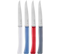 Mevronisshop-Opinel - Coffret 4 Couteaux De Table Bon Appétit+ Primo - Lame Denture Velours Inox - Manche Confort - Fabrication Française - Bleu, Rouge, Nuage, Anthracite