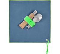 Mevronisshop-Opinel - Set Complet Picnic + - Avec Couteau N°8 En Bois De Hêtre, 2 Inserts Fourchette Et Cuillère Et Étui-Serviette Microfibre - Fabrication Française