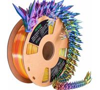 MEVRONISSHOP-OVV3D Filament PLA 1.75 mm PLA Shiny Silk Filament Imprimante 3D¿Tri Color Fil Imprimante 3D, Matériaux d'impression 3D en Filament 1 Bobine PLA 1kg Rouge, Jaune,Bleu