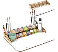 Mevronisshop-Paint Station Support Peinture Maquette. Support De Rangement En Bois Pinceaux Warhammer Porte Pot Peinture Citadel Acrylique Hobbyzone Tamiya (Tableau B)