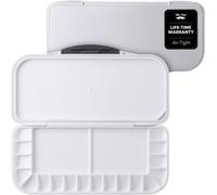 Mevronisshop-Palette D'aquarelle Hermétique De 18 Puits Avec 2 Zones De Mélange Et Couvercle ¿ Plateau De Peinture Pliable